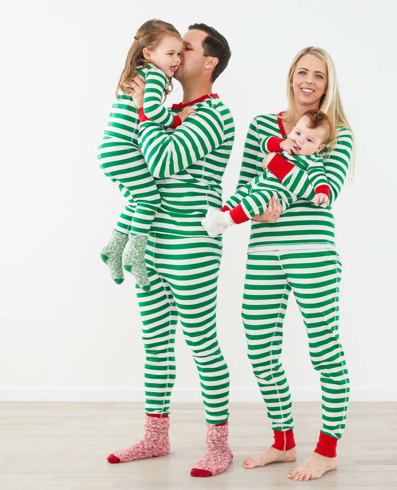 Adult Striped Long John Pajama Top Tree Green/White/Hanna Red 3 Adult Striped Long John Pajama Top Tree Green/White/Hanna Red