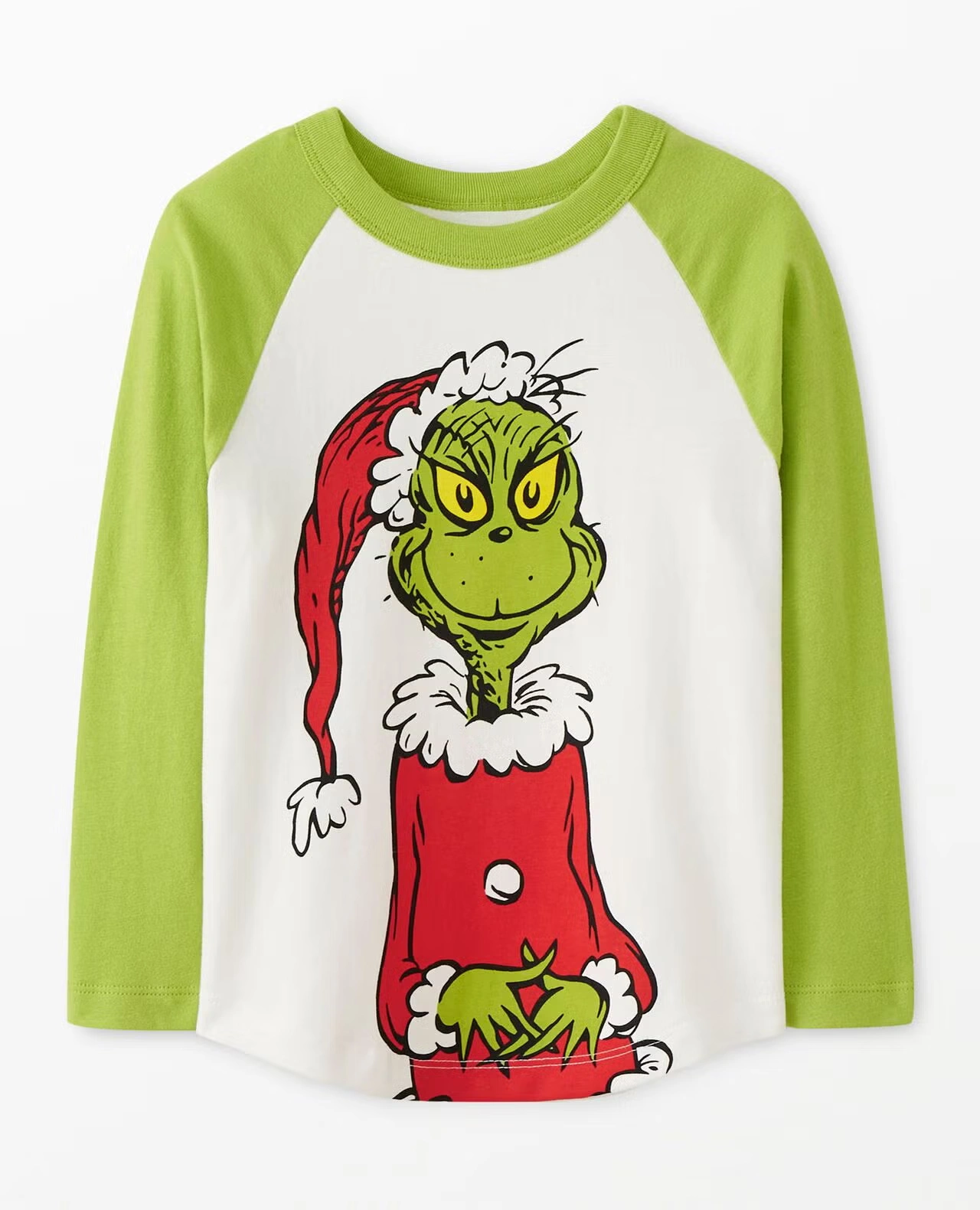 Dr. Seuss Grinch Baseball Tee Santa Grinch