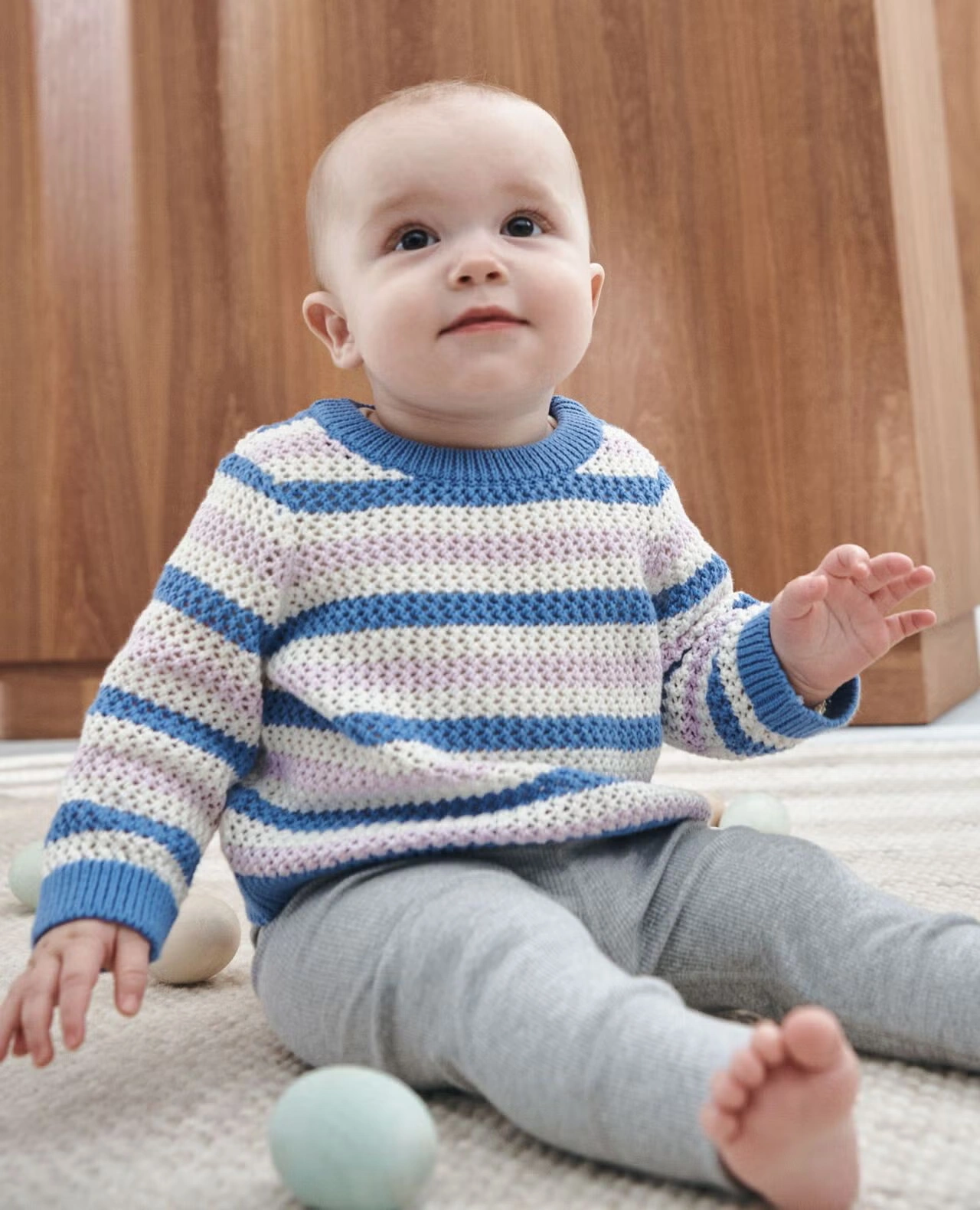 Baby Ribbed Leggings Heather Grey