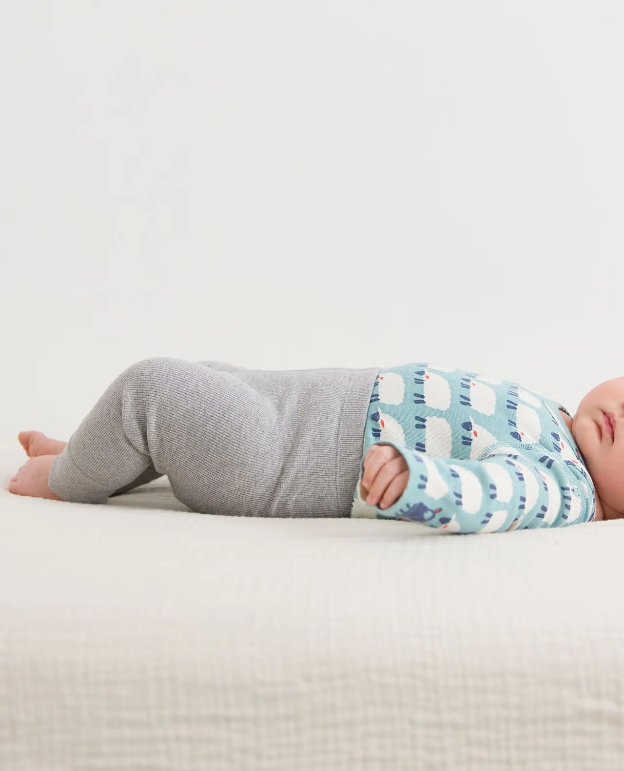 Baby Ribbed Leggings Heather Grey