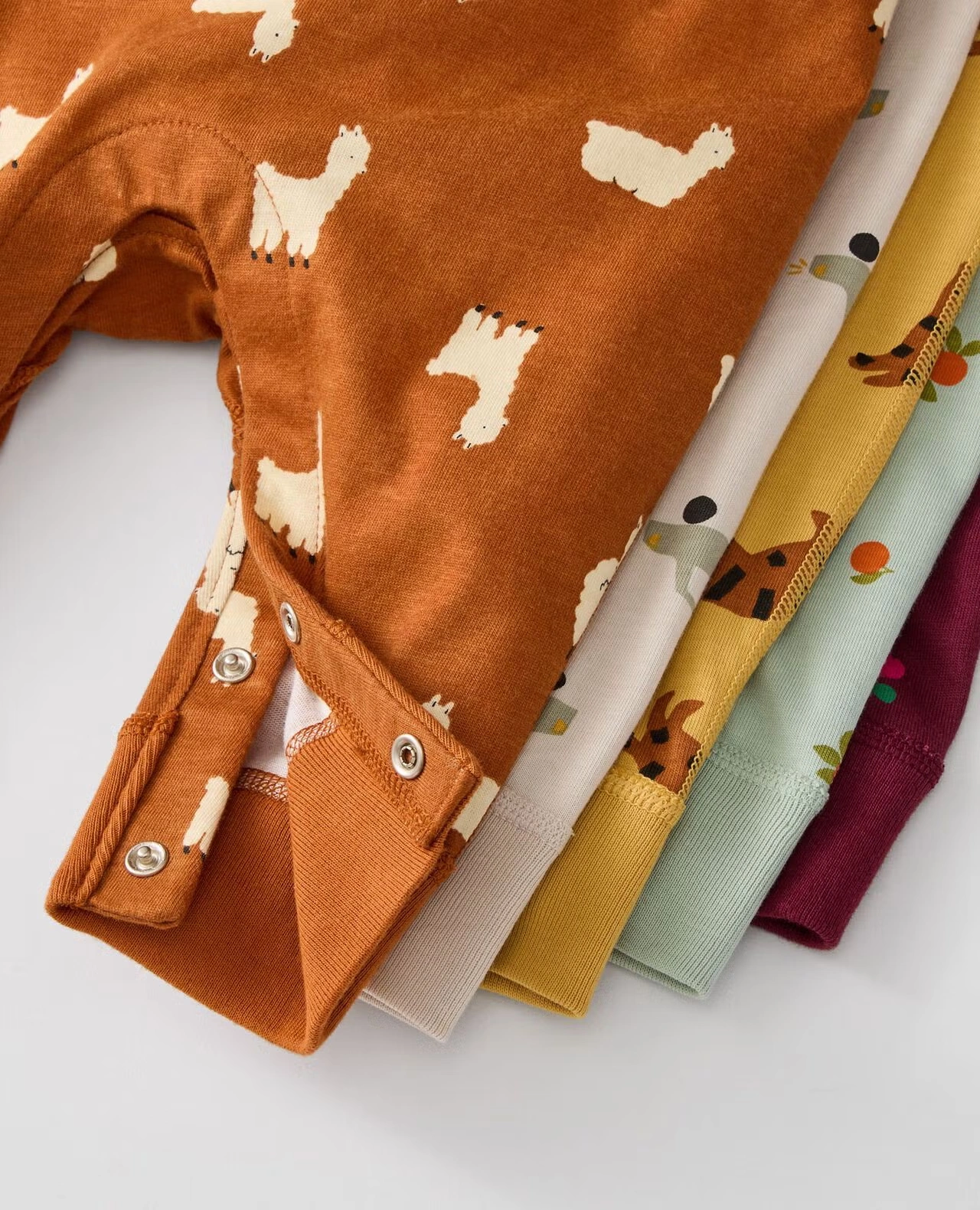 Baby Long Sleeve T-Shirt & Overalls Set Clementine on Seafoam