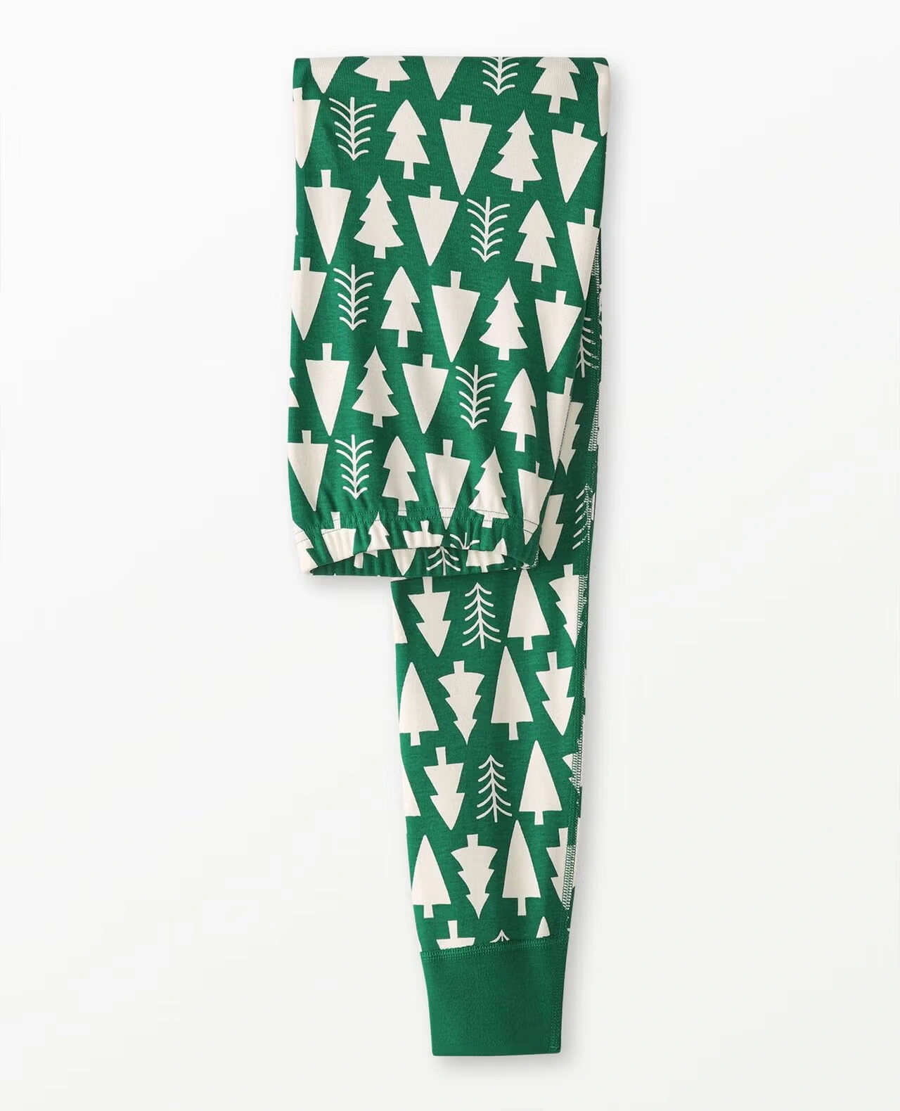 Adult Holiday Long John Pajama Pants Winter Green