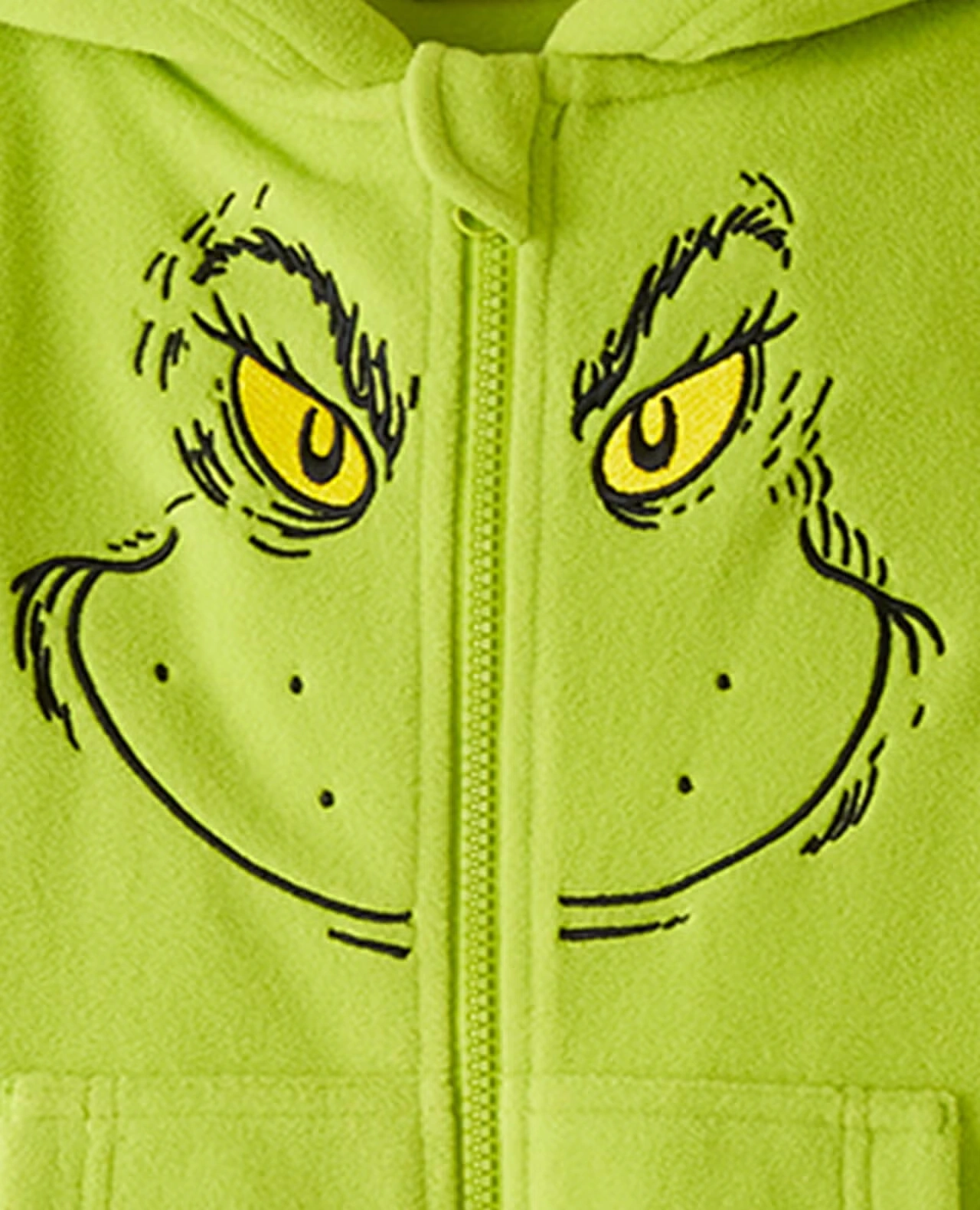 Kids Dr. Seuss Grinch Costume Fleece Jumpsuit Grinch