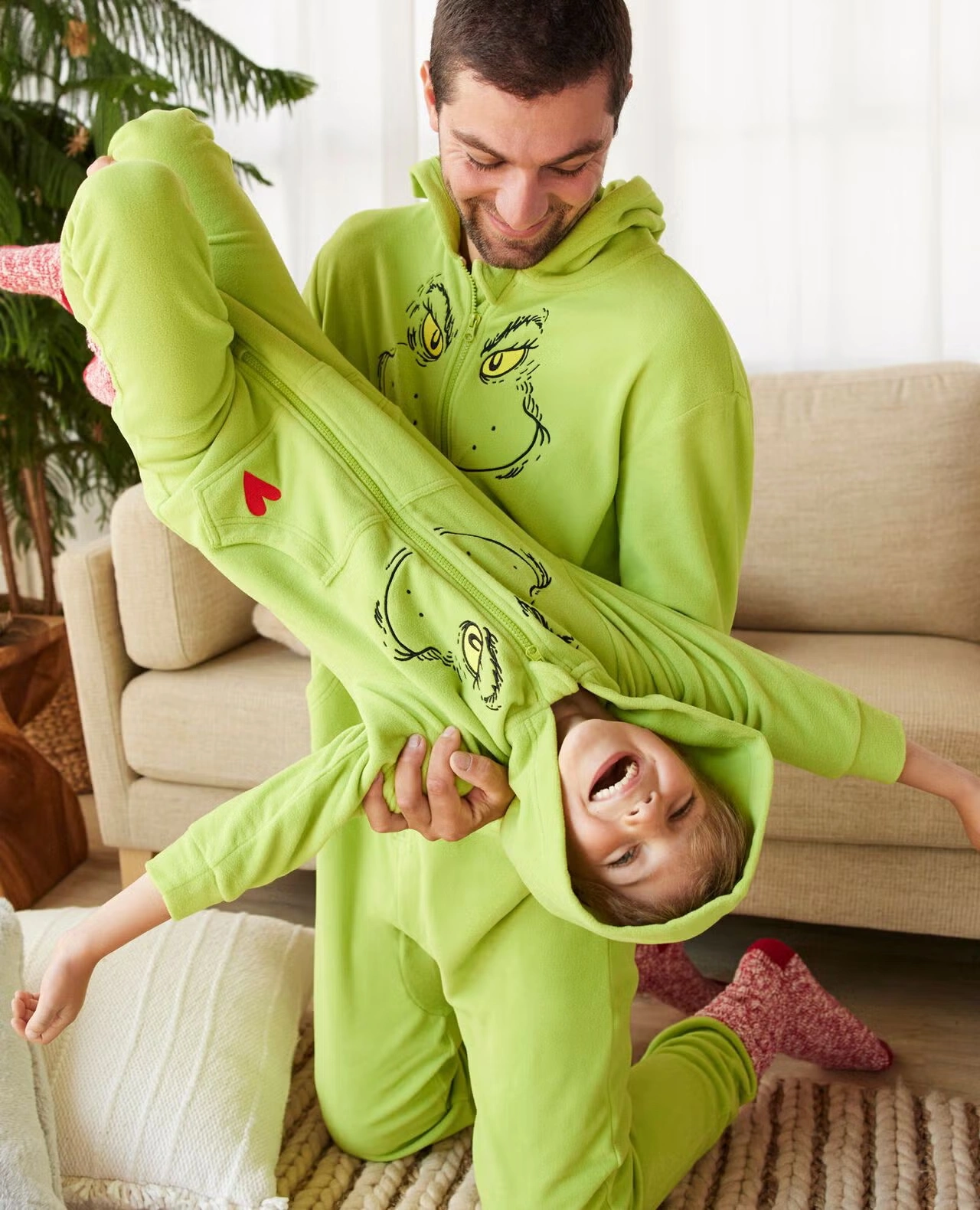 Kids Dr. Seuss Grinch Costume Fleece Jumpsuit Grinch 3 Kids Dr. Seuss Grinch Costume Fleece Jumpsuit Grinch