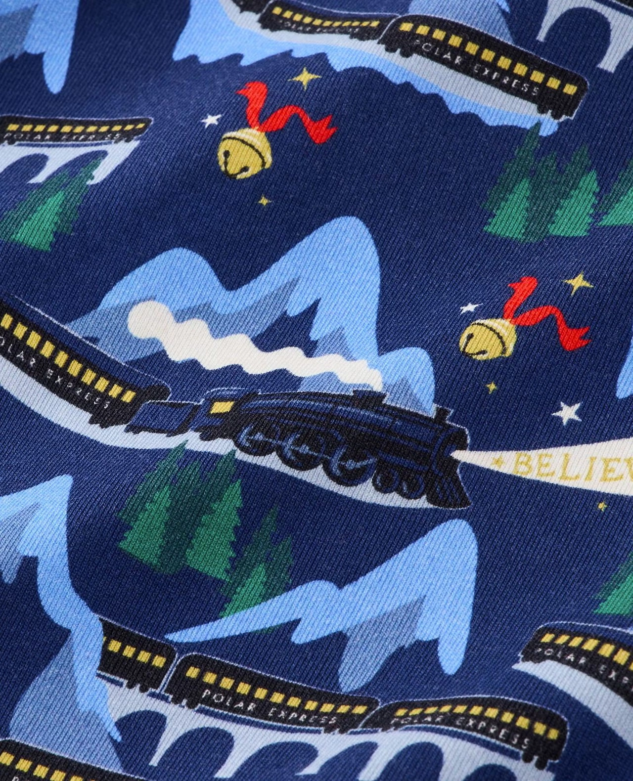 Women's Warner Bros™ Discovery The Polar Express Long John Pajama Top Polar Express Family