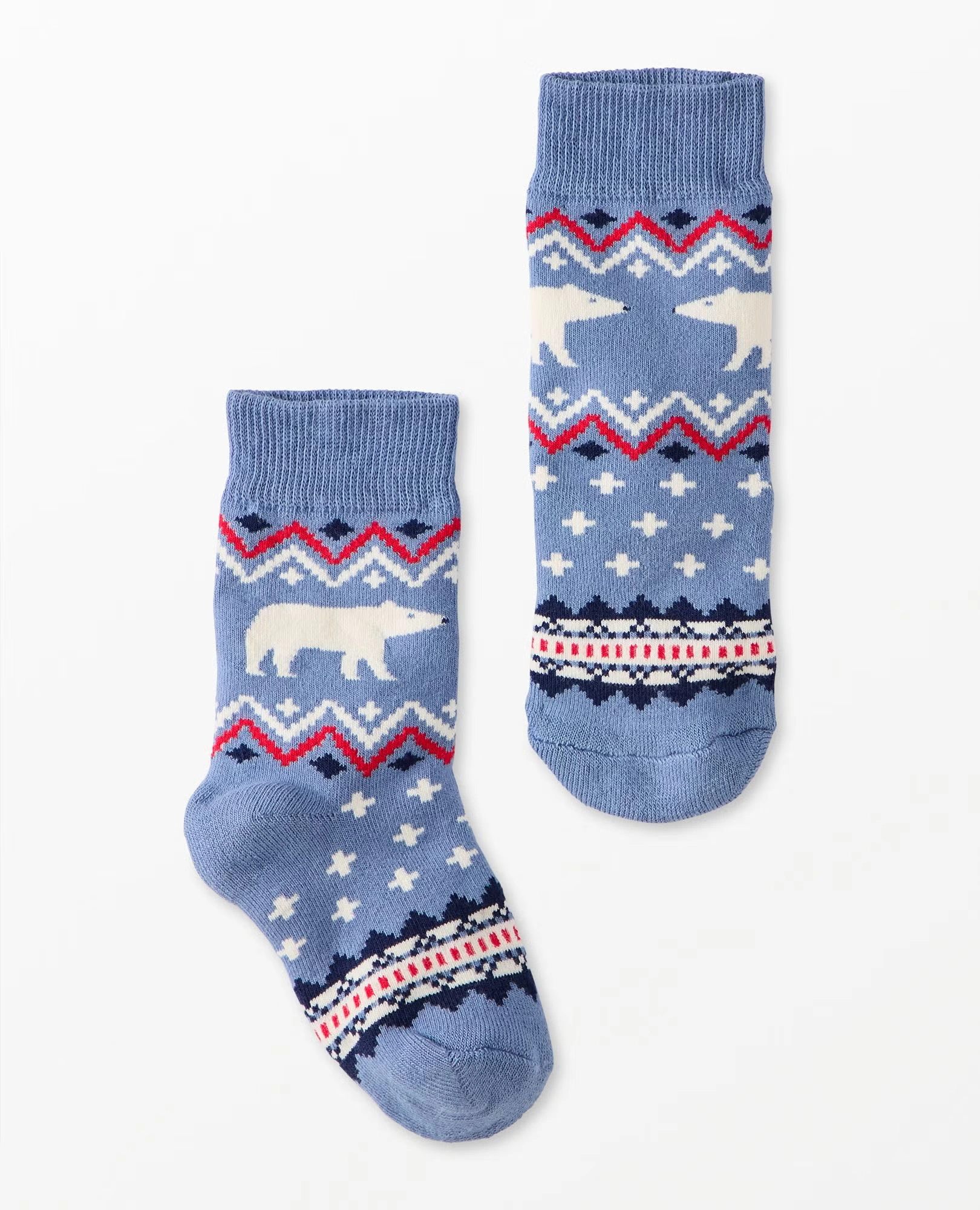 Holiday Crew Socks Squeaky the Penguin on Black