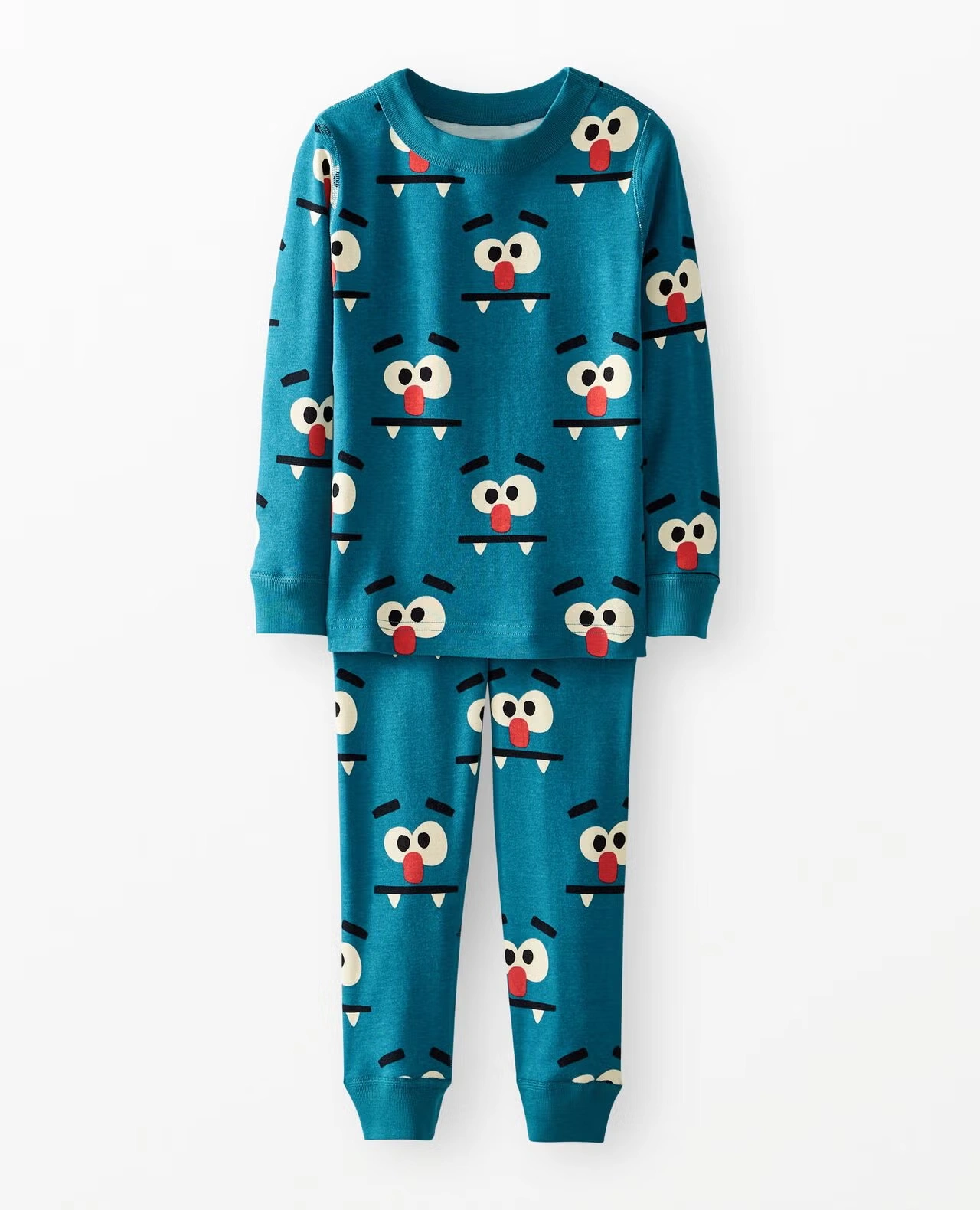 Halloween HannaJams™ Pajama Set Monster Face on Atlantic Blue