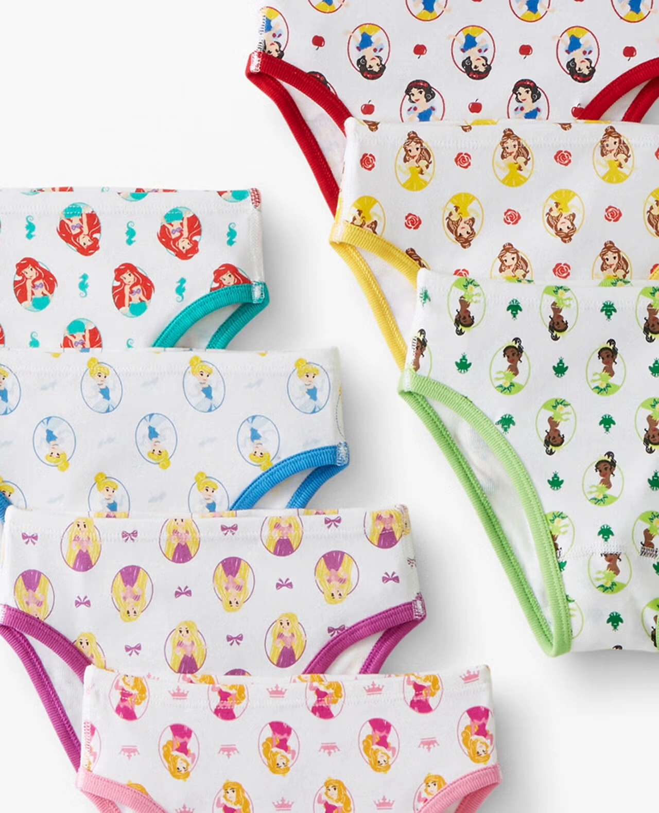 7-Pack Disney Princess Organic Cotton Hipster Underwear Princess Multi