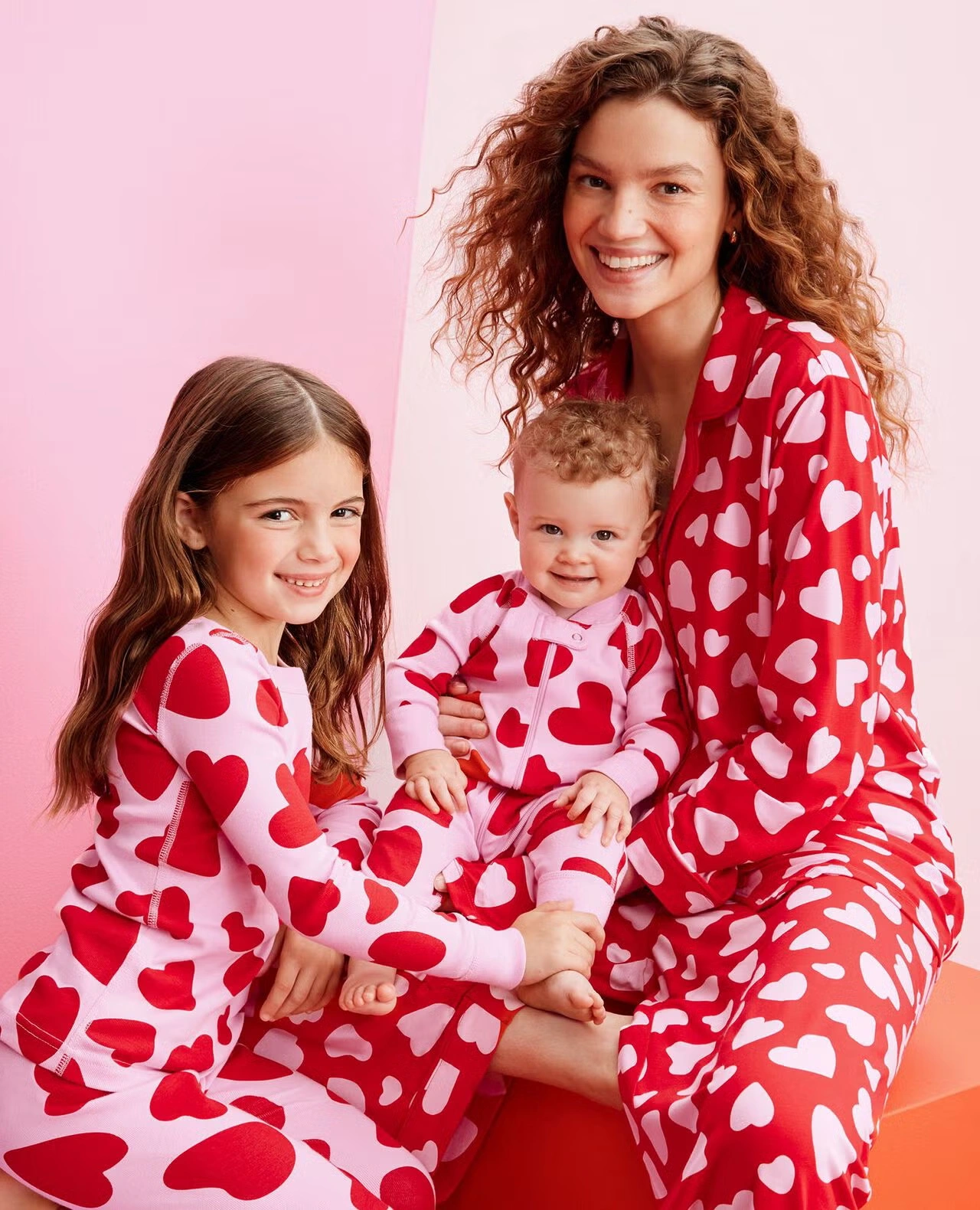 Valentine's HannaJams™ Pajama Set Artful Hearts on Pink