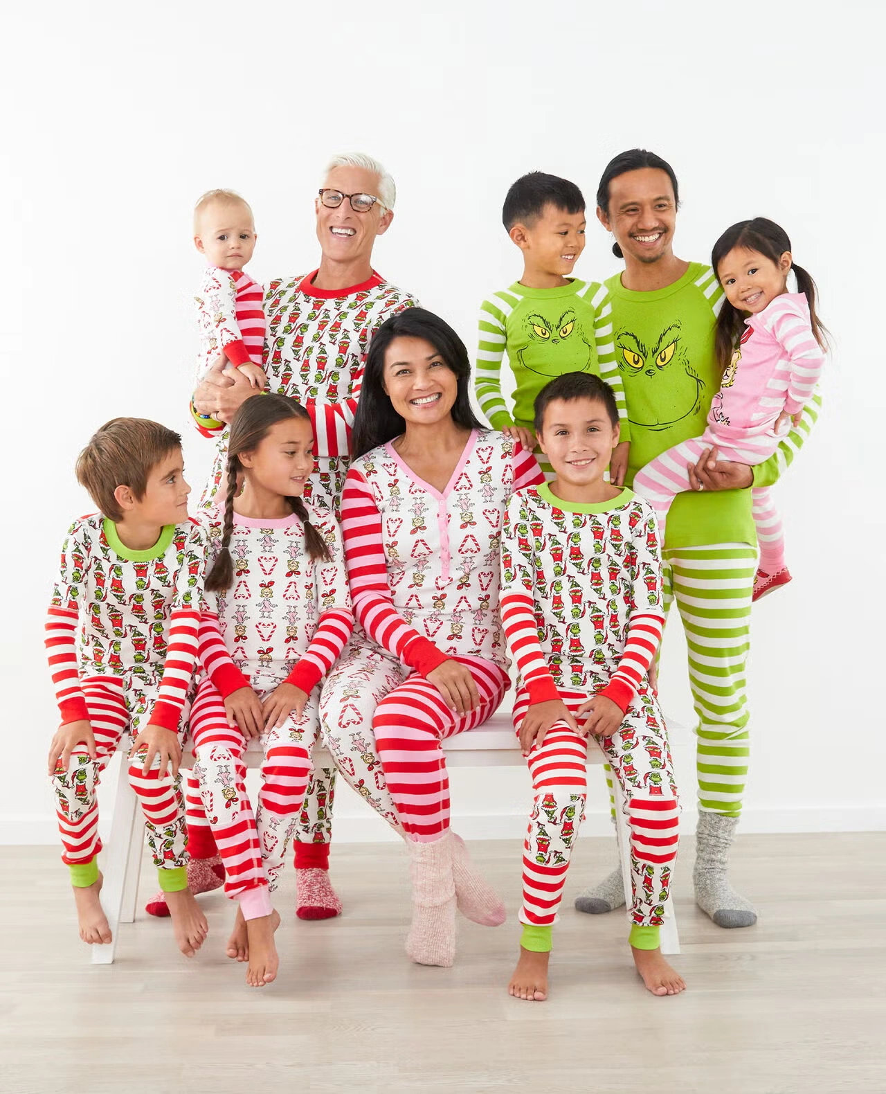 Adult Dr. Seuss Grinch Long John Pajama Top Grinch Mix It Up