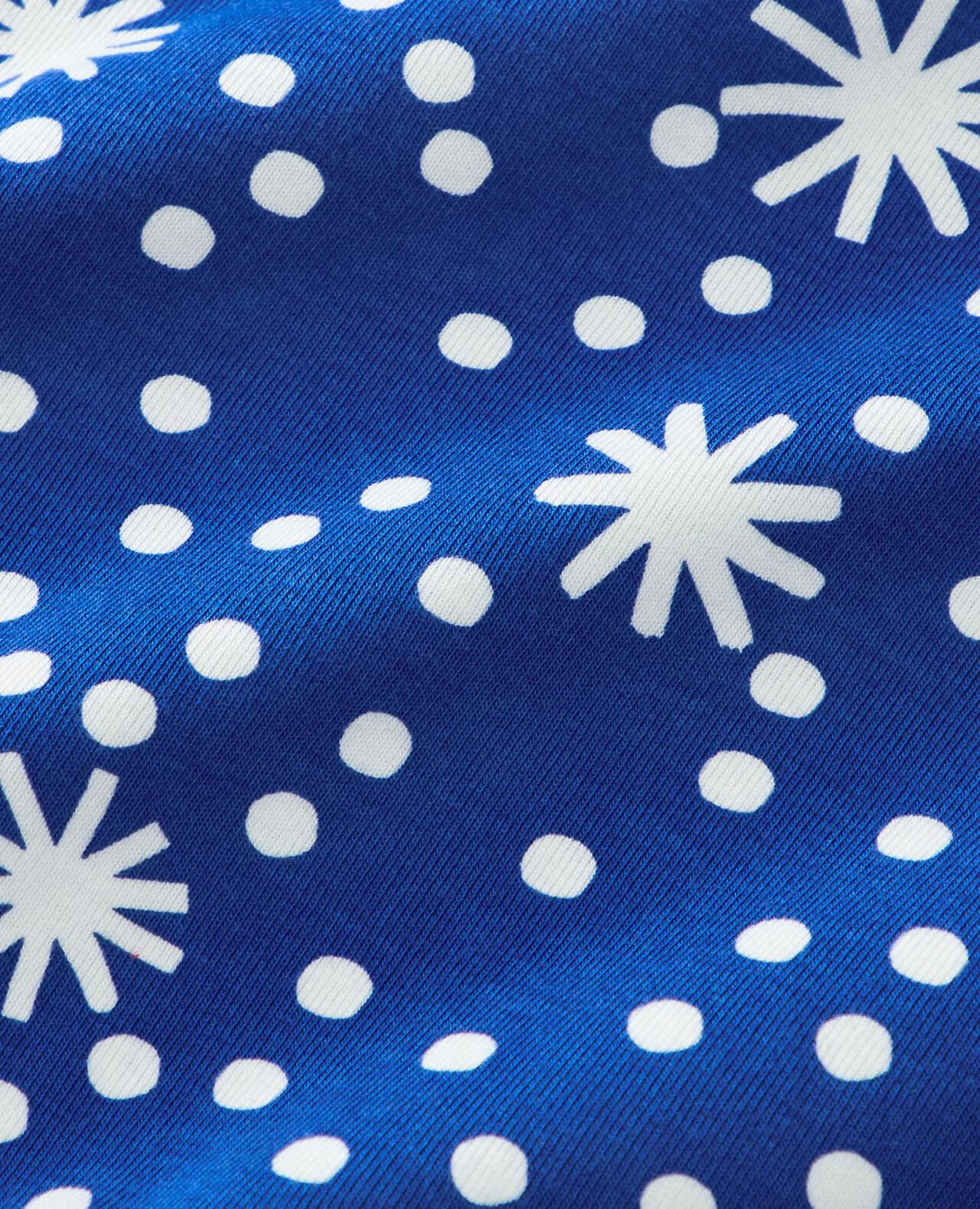 Adult Holiday Long John Pajama Top First Snow on Galactic Blue