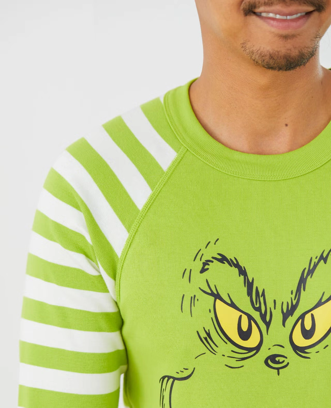 Adult Dr. Seuss Grinch Long John Pajama Top Grinch