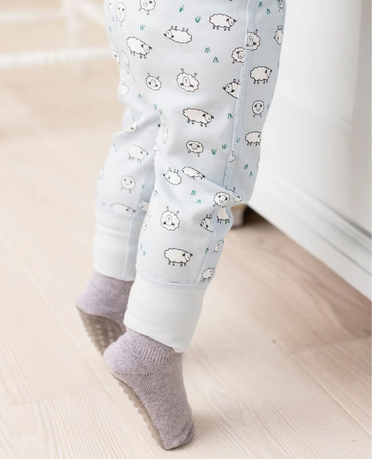 Baby Swedish Grip Sock Slipper Heather Grey